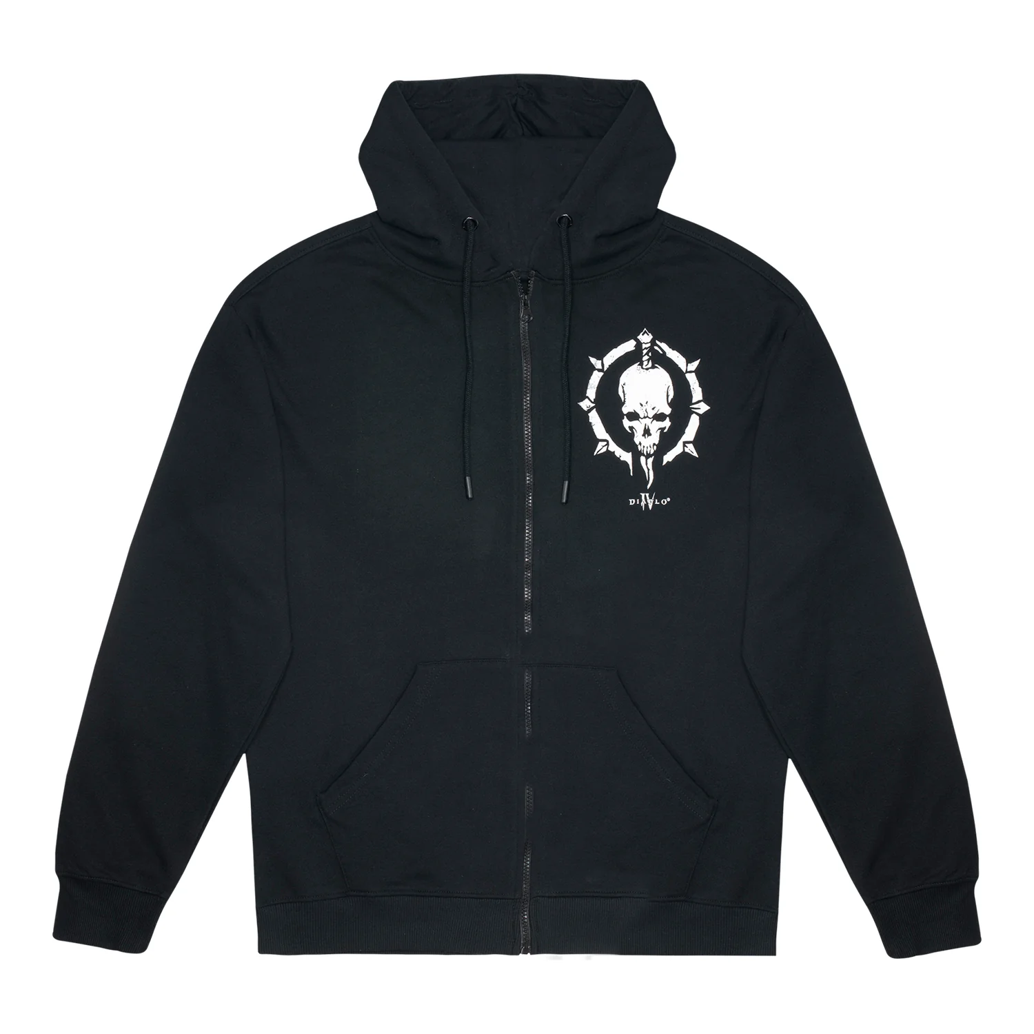 Diablo IV Necromancer Sigil Black Zip-Up Hoodie - Image 2