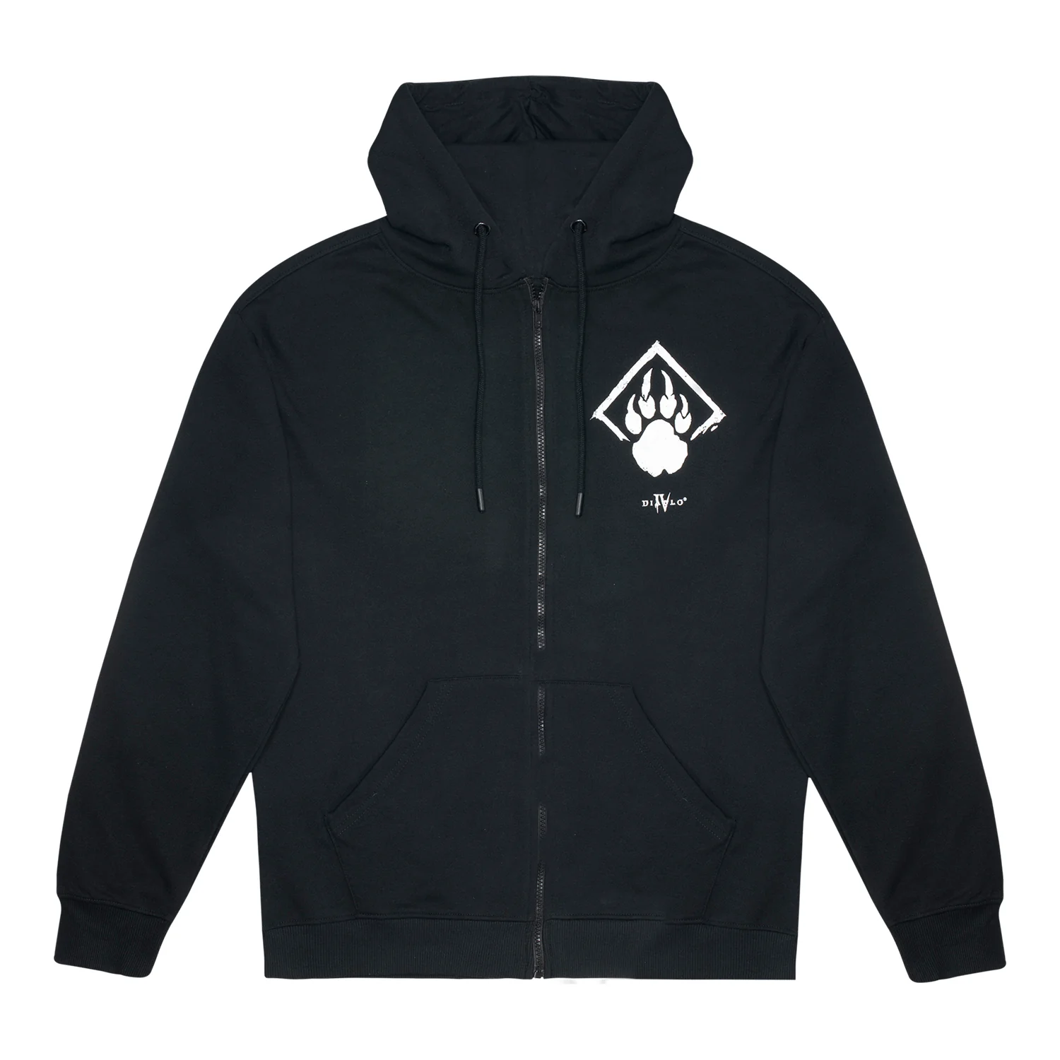 Diablo IV Druid Sigil Black Zip-Up Hoodie - Image 2