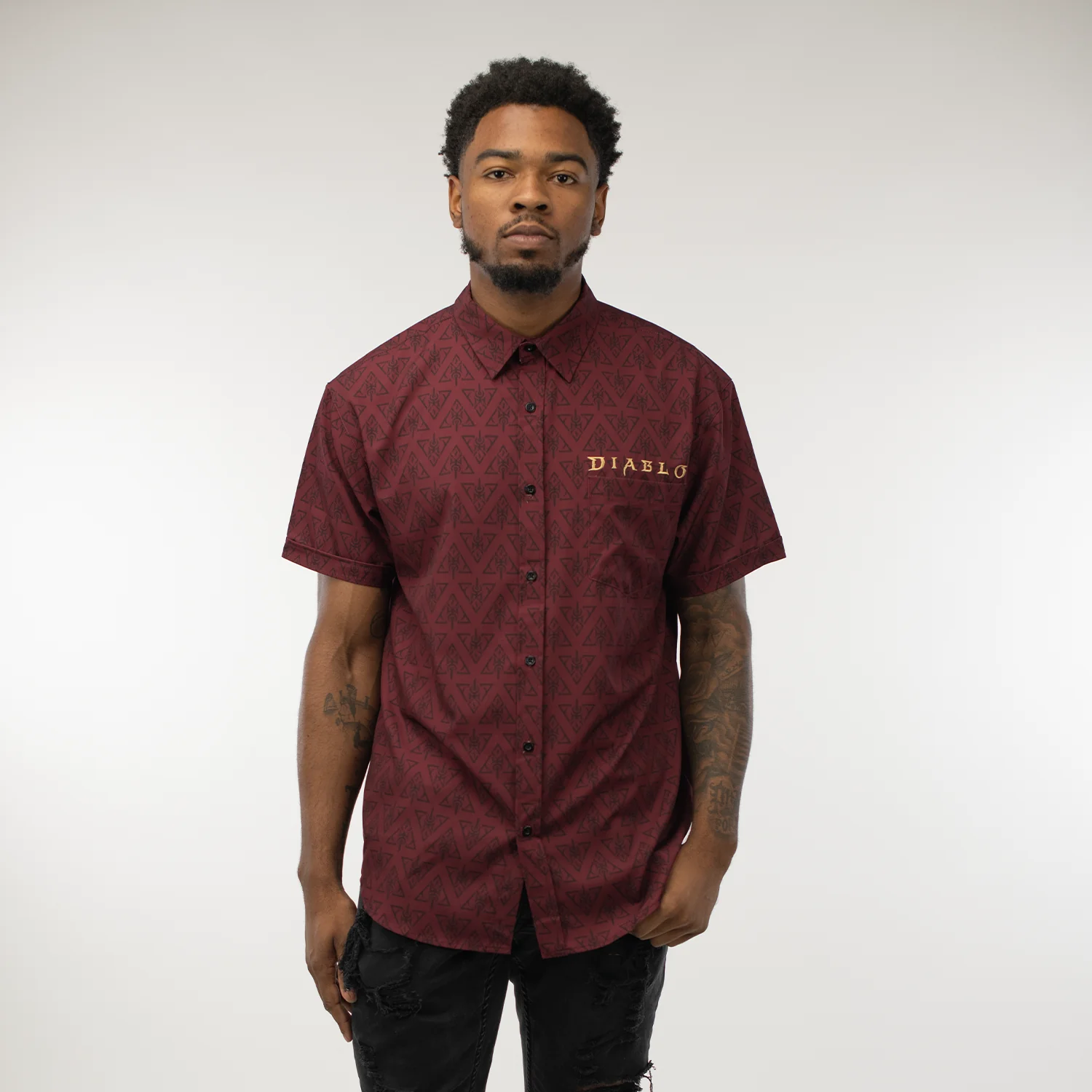 Diablo Red Button-Up Shirt - Image 5
