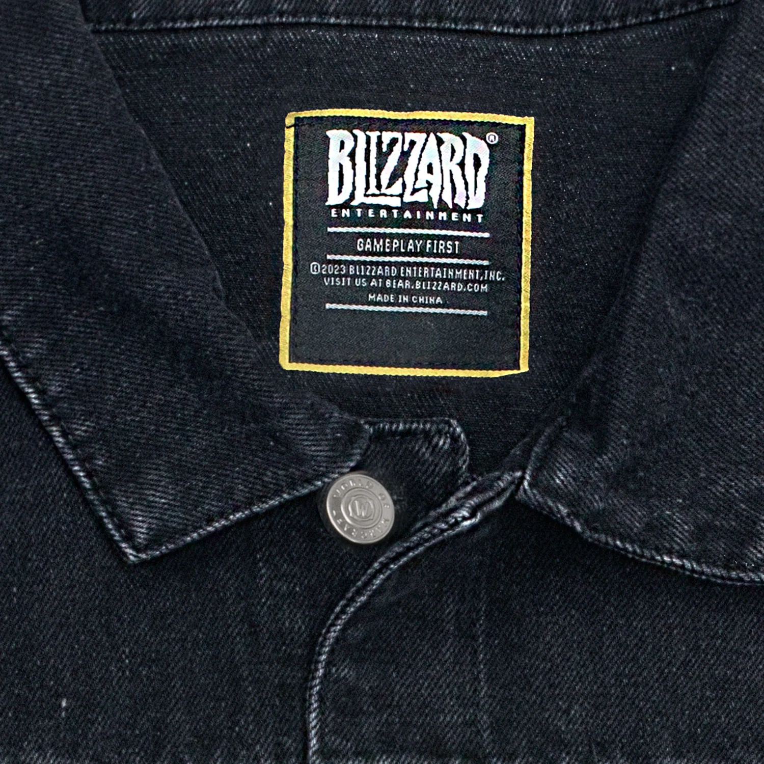 World of Warcraft Denim Black Button-Up Jacket - Image 3