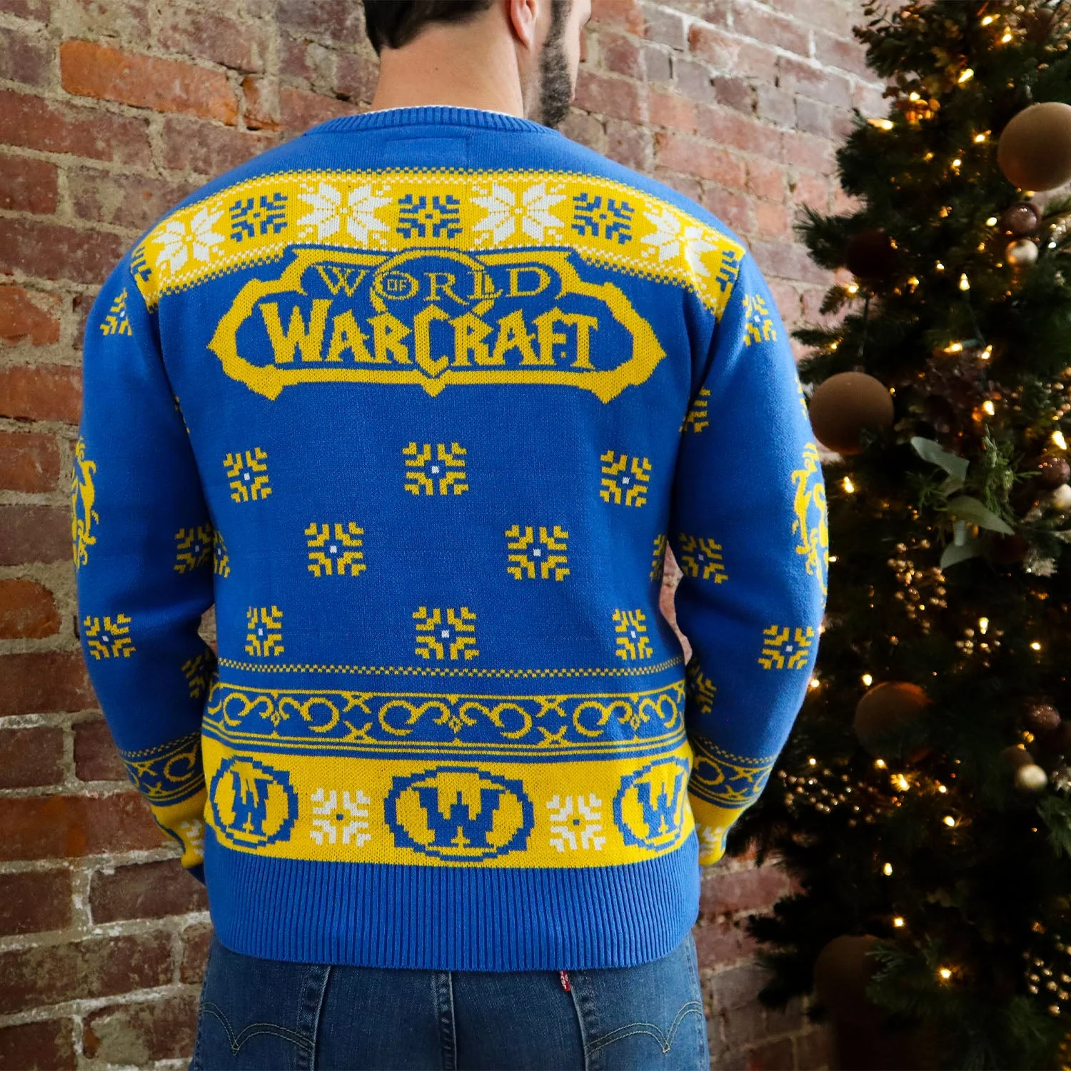 World of Warcraft Alliance Wreath Holiday Sweater - Image 6